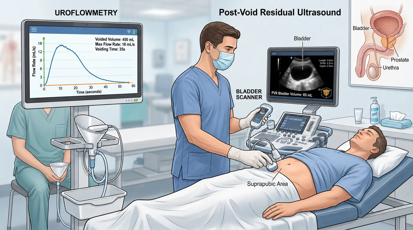 Uroflowmetry & Post-Void Residual (PVR) Urine Test